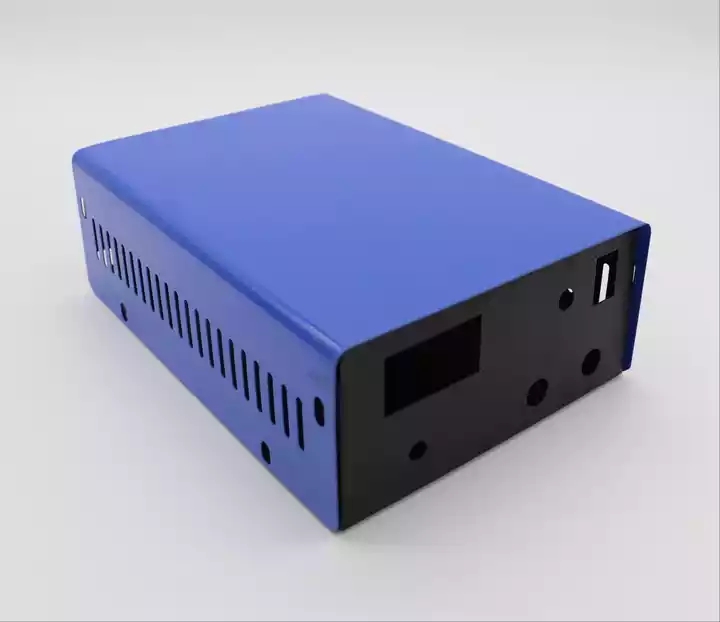 Caja eléctrica de control de acero negro azul personalizado