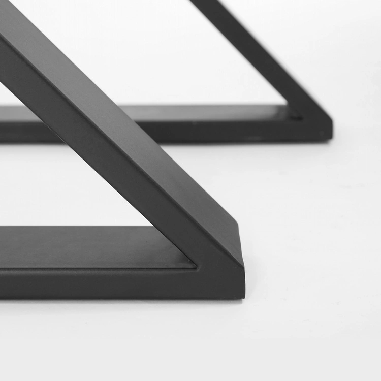 Patas negras recubiertas de polvo personalizadas en forma de x - Pata de metal